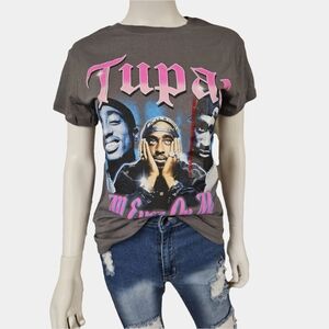 2Pac Crew Neck Short Sleeve 100% Cotton Graphics Tee Size XS NWT